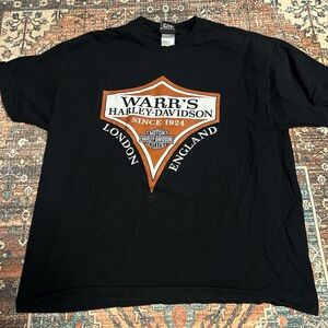 Harley-Davidson Black and Orange Graphic Tee